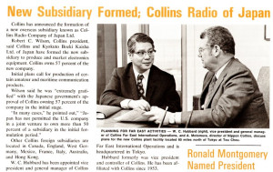 Collins Radio Company of Japan formation